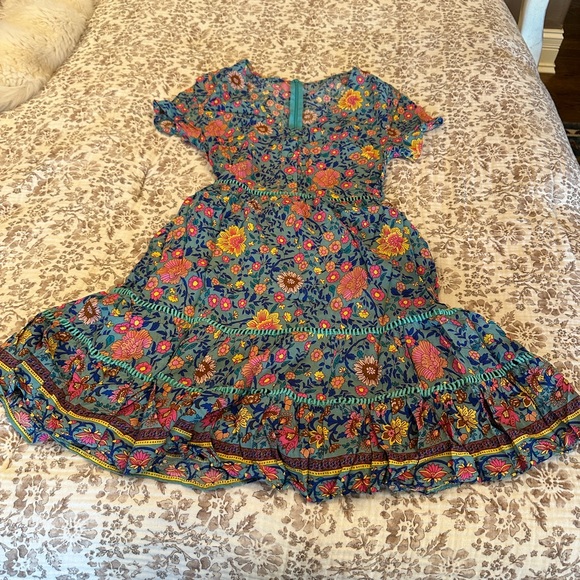 Dresses & Skirts - Floral Blue and Red Women's Dress